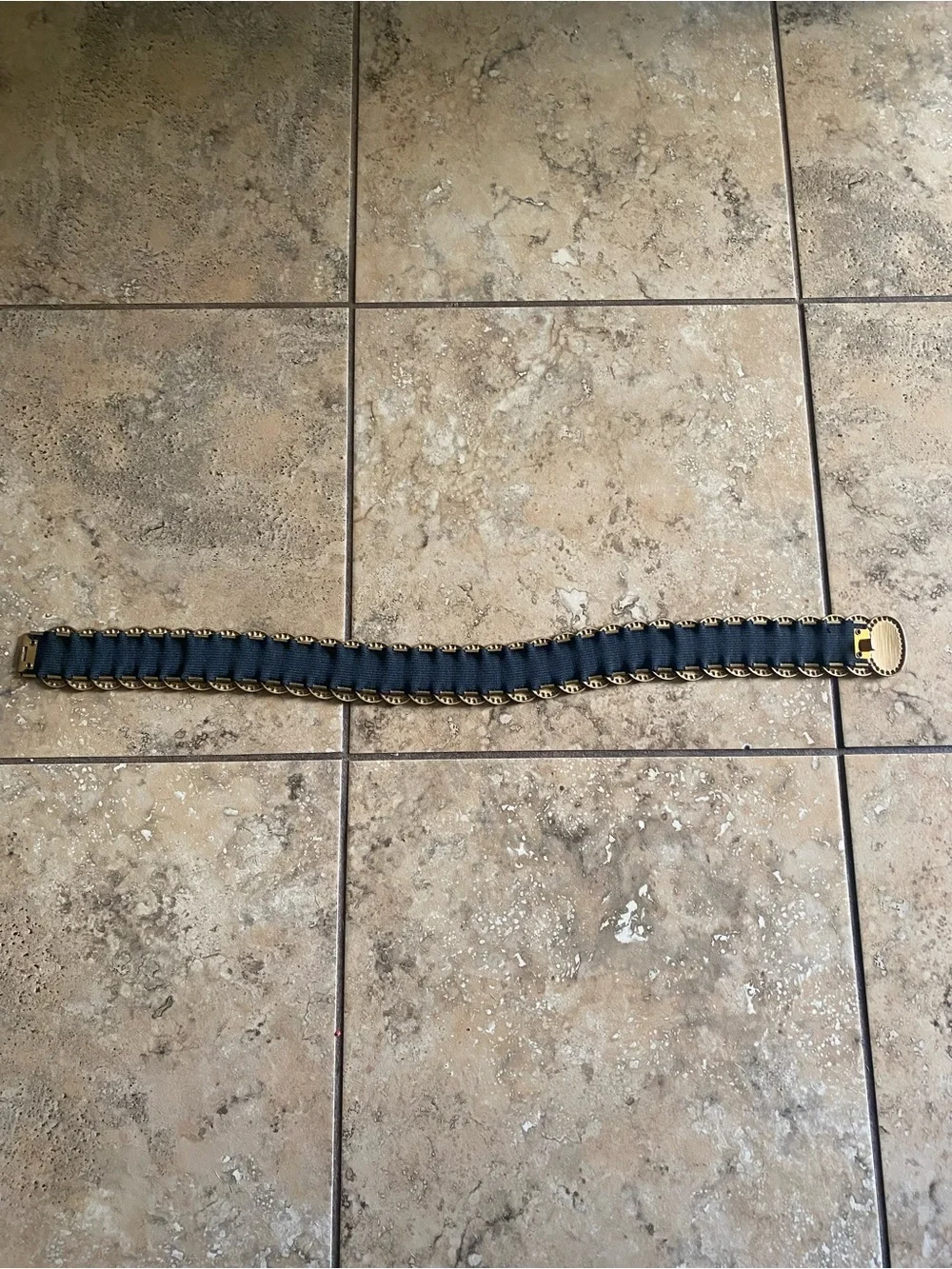 Vintage Gold Medallion Stretch Conch Belt Boho Disco Concho Statement Waist Belt